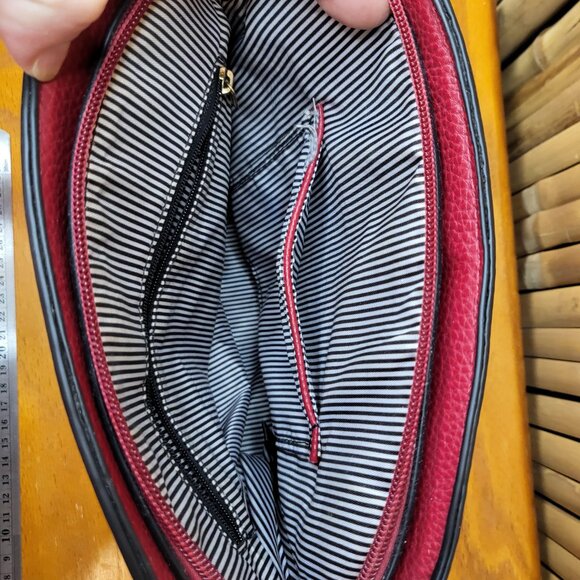 Unbranded Shoulder Bag w/ Bow Tassels Red 10x8.5x4 - Picture 5 of 8